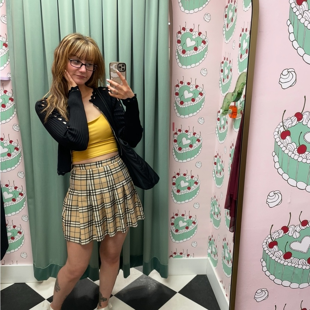 Skydance Plaid Tan Skirt